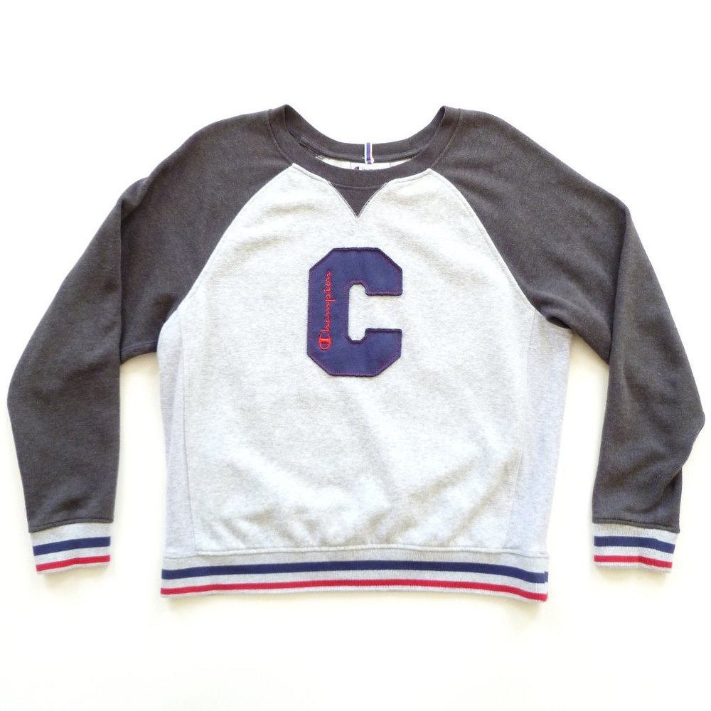 Champion Big C Logo Patch Sweatshirt